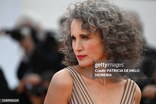 Actress Andie MacDowell arrives for the screening of the film "Mother And Son " during the 75th edition of the Cannes Film Festival in Cannes,...