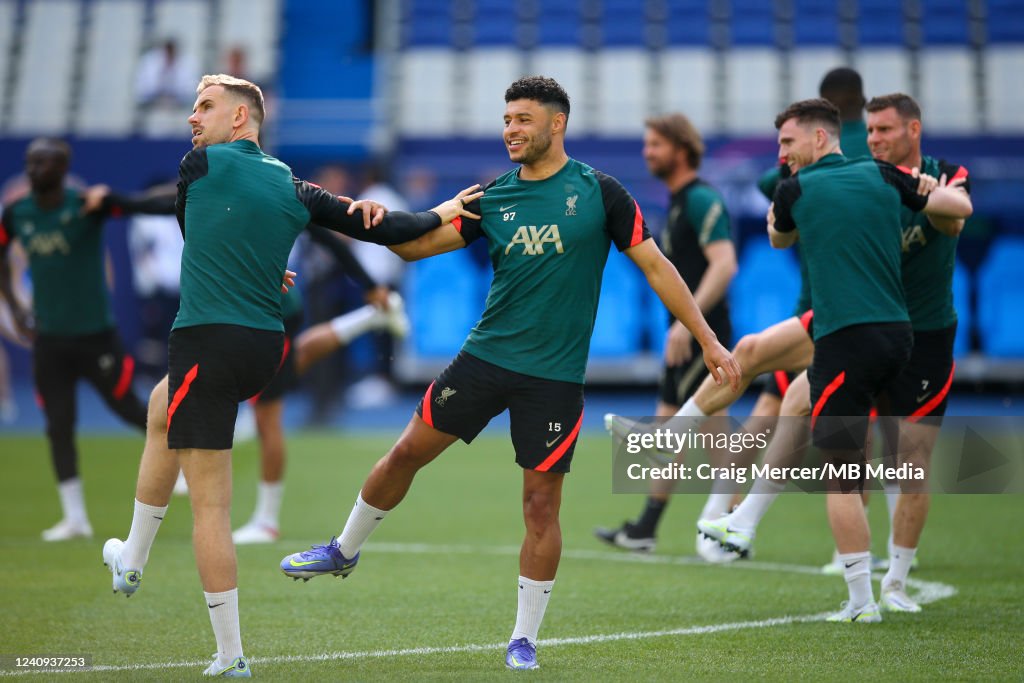 Liverpool FC Training Session And Press Conference - UEFA Champions League Final 2021/22