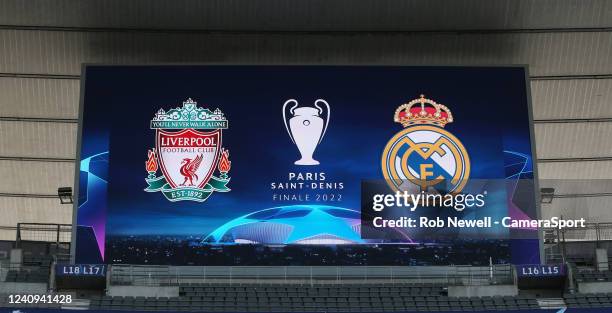 General view during the Training Session And Press Conference at Stade de France on May 27, 2022 in Paris, France. Liverpool will face Real Madrid in...