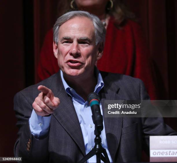 Texas Governor Greg Abbott speaks during a press conference about the mass shooting at Uvalde High School on May 27, 2022 in Uvalde, Texas.