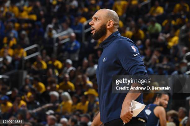 Assistant Coach Jared Dudley of the Dallas Mavericks looks on during Game 2 of the 2022 NBA Playoffs Western Conference Finals on May 20, 2022 at...