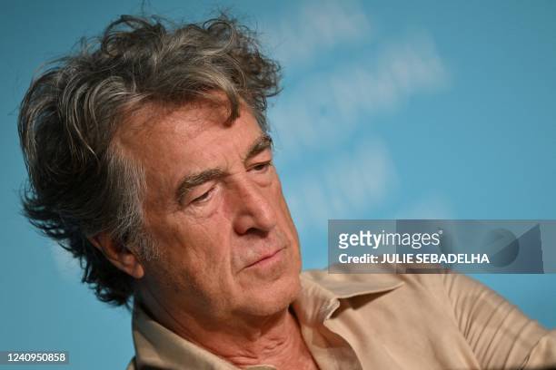 French actor Francois Cluzet attends a press conference for the film "Mascarade" during the 75th edition of the Cannes Film Festival in Cannes,...