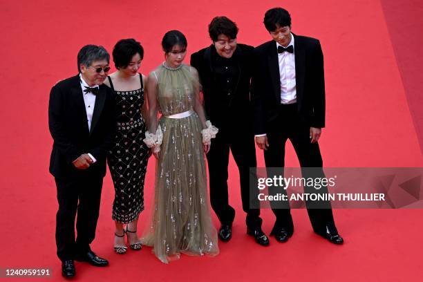 Japanese director Hirokazu Kore-eda, South Korean actress Lee Joo-Young, South Korean actress Lee Ji-Eun, South Korean actor Song Kang-Ho and South...