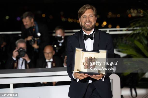 Ruben Ostlund, winner of the Palme d'or Prize for 'Triangle of Sadness' attends the Award Winners' photocall at the 75th annual Cannes Film Festival,...