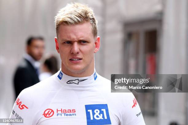 Mick Schumacher of Haas F1 Team looks on after qualifying for the F1 Grand Prix of Monaco.
