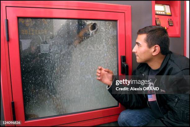 New "Pet and Cat washing machine" in Lyon, France on October 10, 2001.