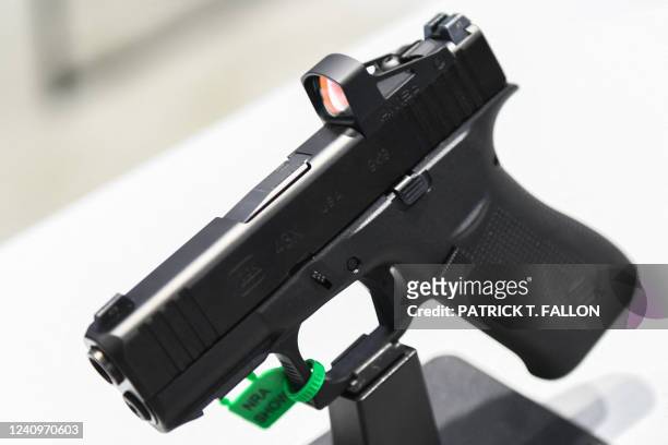 Glock Ges.m.b.H. GLOCK 43X 9mm pistol is displayed during the National Rifle Association Annual Meeting at the George R. Brown Convention Center, in...
