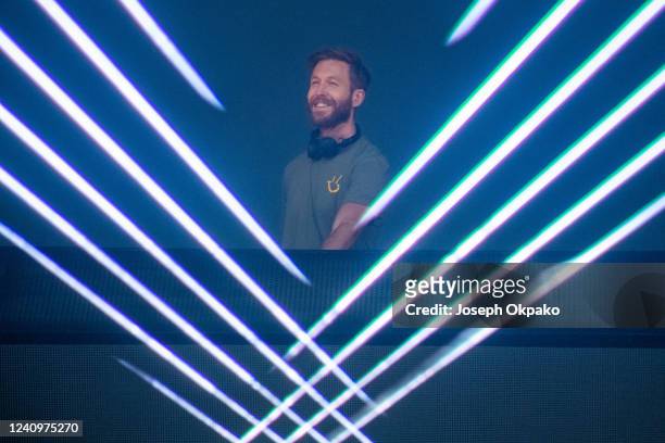 Calvin Harris performs during Radio 1's Big Weekend on the Main Stage at War Memorial Park on May 28, 2022 in Coventry, England.