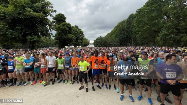 Runners take over the streets during the 42nd edition of the Brussels 20km running event, which starts and ends at the capitalâs iconic Parc du...