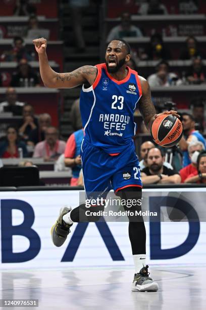 James Anderson, #23 of Anadolu Efes Istanbul in action during the Turkish Airlines EuroLeague Final Four Belgrade 2022 Championship game Real Madrid...