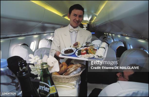 Inside the Concorde with the Michelin employees who worked on its new tires In France On December 15, 2001.