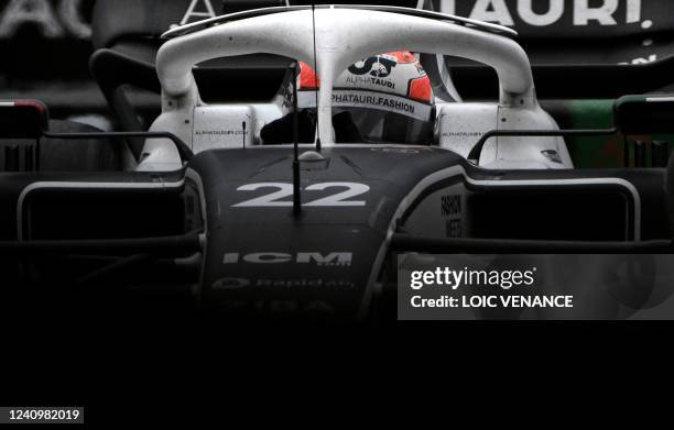 Alpha Tauri Japanese driver Yuki Tsunoda competes in the Monaco Formula 1 Grand Prix at the Monaco street circuit in Monaco, on May 29, 2022.