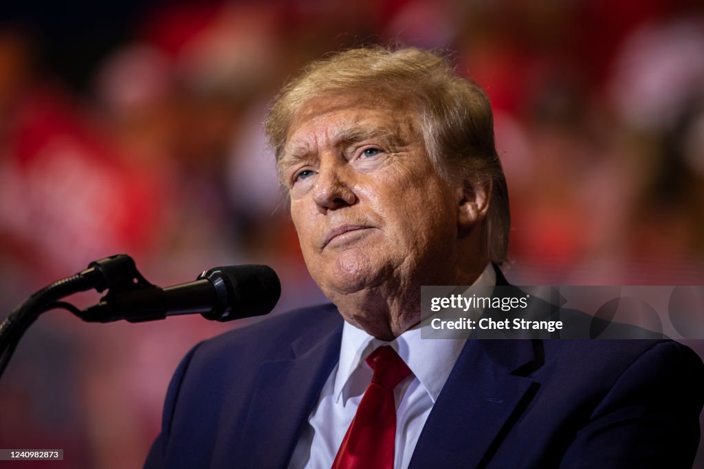Former President Trump Rallies Supporters In Wyoming