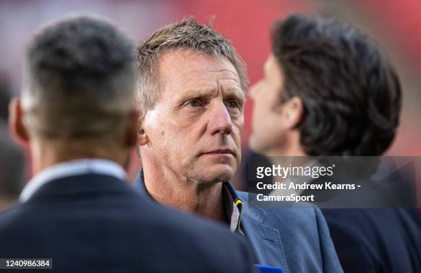 Former Nottingham Forest manager and player Stuart Pearce looks on during the Sky Bet Championship Play-Off Final match between Huddersfield Town and...