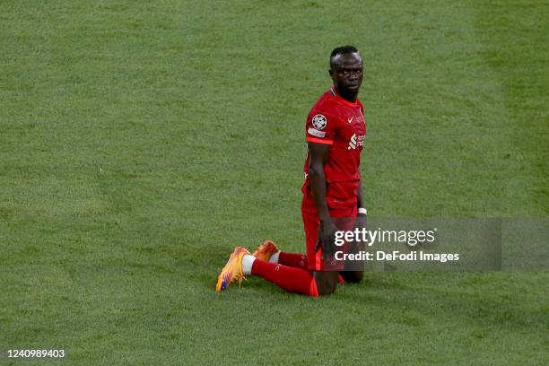 Sadio Mane of Liverpool FC Looks on during the UEFA Champions League final match between Liverpool FC and Real Madrid at Stade de France on May 28,...