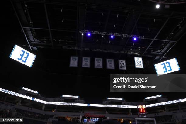 The Minnesota Lynx retire the jersey of Seimone Augustus before the game against the Los Angeles Sparks May 29, 2022 at Target Center in Minneapolis,...