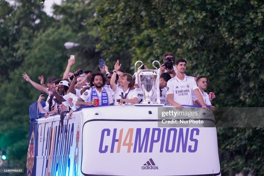 Real Madrid Celebrates It Victory In Champions League Trophy