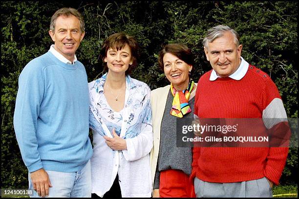 Private visit for british and french Prime Minister in Lagrezette Castle in south western France In Cahors, France On August 12, 2002 - Tony Blair...