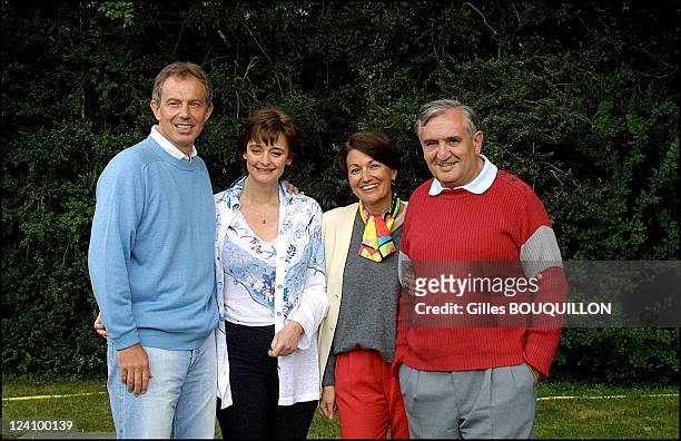 Private visit for british and french Prime Minister in Lagrezette Castle in south western France In Cahors, France On August 12, 2002 - Tony Blair...