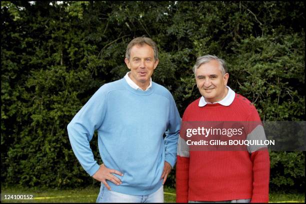 Private visit for british and french Prime Minister in Lagrezette Castle in south western France In Cahors, France On August 12, 2002 - Tony Blair...