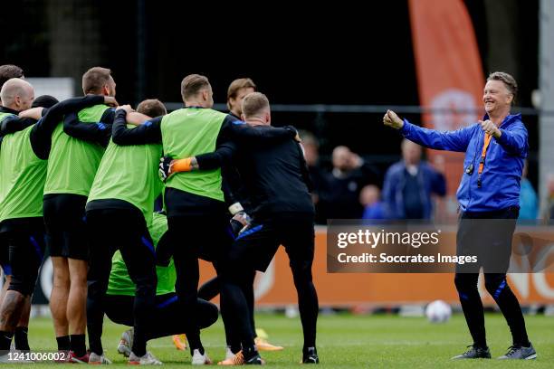 Coach Louis van Gaal of Holland during the Training MenTraining Holland at the KNVB Campus on May 30, 2022 in Zeist Netherlands