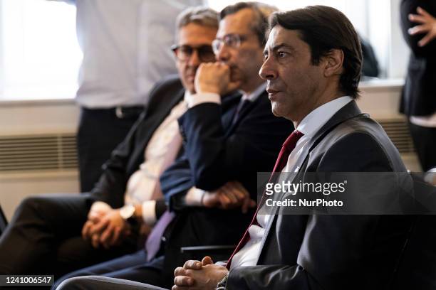Rui Costa, President of Sport Lisboa e Benfica listening the presentation of the results of the club's accounts to the members, on May 30, 2022 in...