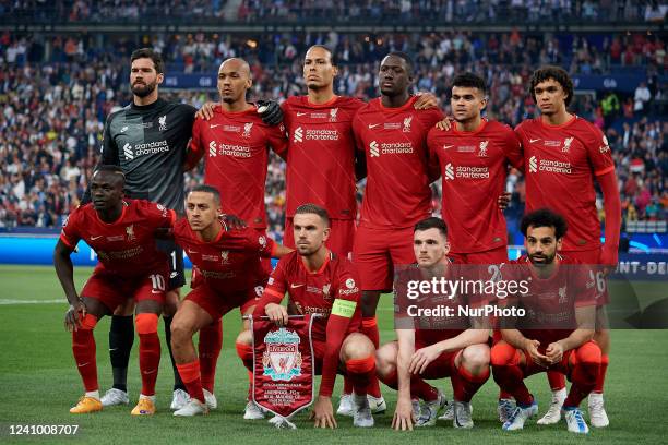 Liverpool line up Alisson Becker, Fabinho, Virgil van Dijk, Ibrahima Konate, Luis Diaz, Trent Alexander-Arnold, Sadio Mane, Thiago Alcantara, Jordan...