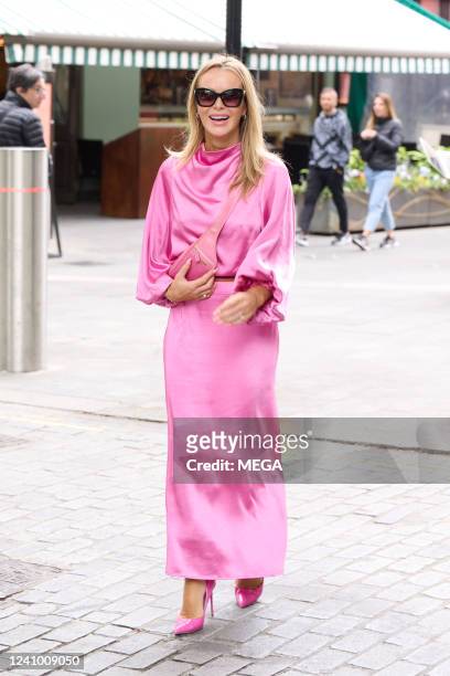 Amanda Holden is seen arriving at Global Studios on May 30, 2022 in London, England.