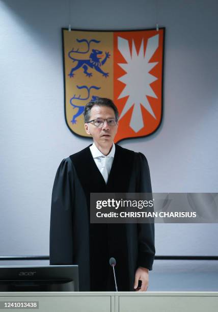 Dominik Gross, presiding judge in the trial against defendant Irmgard F. , a former secretary for the SS commander of the Stutthof concentration...