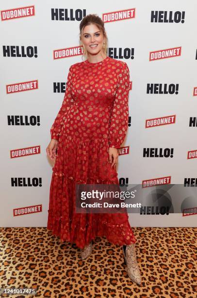 Ashley James attends the HELLO! x DUBONNET Platinum Jubilee lunch on May 31, 2022 in London, England.