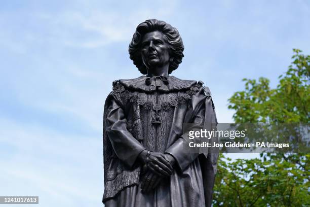 The official unveiling of the Margaret Thatcher statue in Grantham, Lincolnshire. Picture date: Tuesday May 31, 2022.