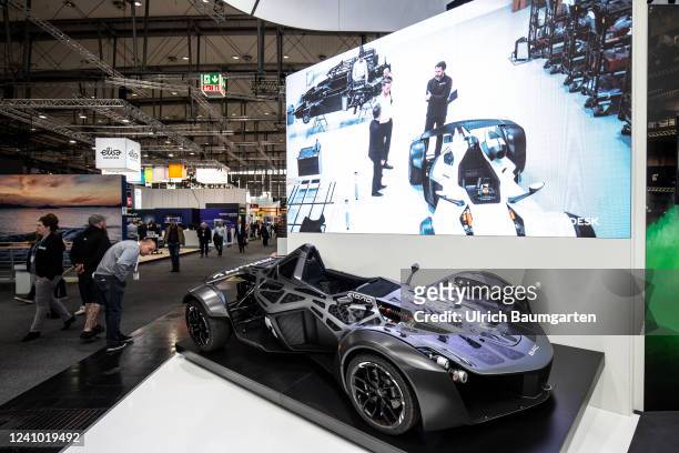 The BAC Mono, a street legal race car, designs and builds by the Liverpool based Briggs Automotive Company on May 31, 2022 in Hanover, Germany. By...