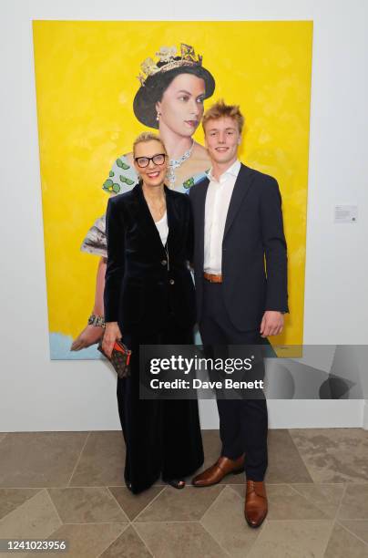 Sue Fennessy and son Nicholas attend an evening hosted by Tatler to celebrate the Platinum Jubilee in partnership with The Queen's Commonwealth Trust...