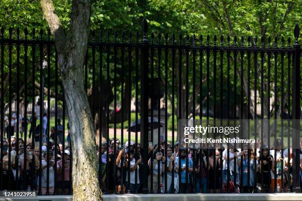 Members of the South Korean pop group BTS or Bantam Boys, speak at the daily press briefing at the White House, on Tuesday, May 31, 2022 in...