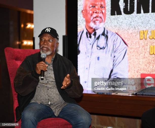 Veteran actor John Kani at the Premiere of Kunene And The King at The Mandela Joburg Theatre on May 29, 2022 in Johannesburg, South Africa. The play...
