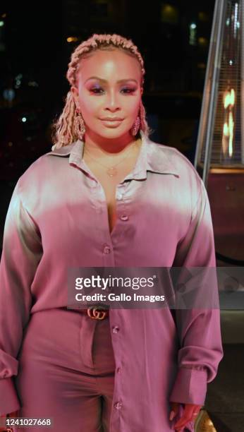 Boity Thulo at the official party of the launch of Fenty Beauty And Fenty Skin at Monarch Restaurant in Sandton on May 26, 2022 in Johannesburg,...