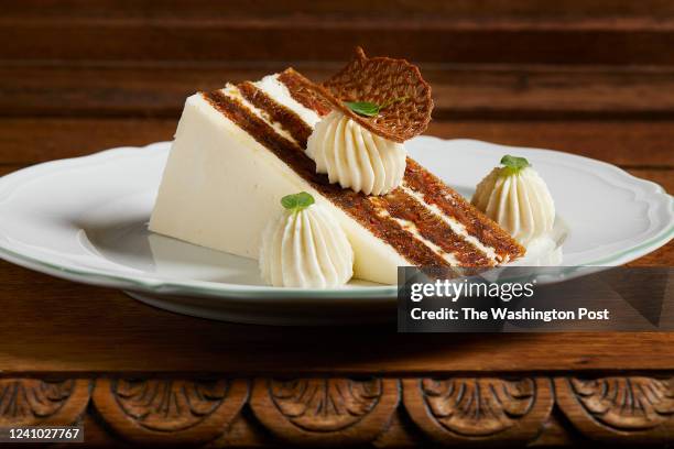Carrot Cake at Patty Os Cafe photographed in Washington, VA on November 22, 2021. .