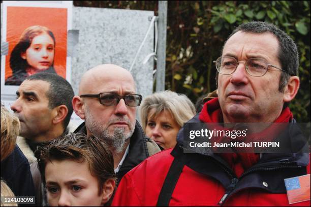 Silent march in Guermantes to commemorate the disappearance of young Estelle Mouzin, who went missing one year ago, France On January 10, 2004 -...