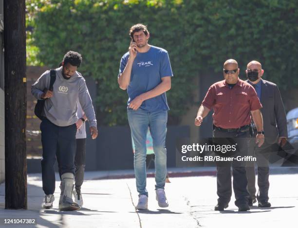 Boban Marjanovic is seen at "Jimmy Kimmel Live" on June 01, 2022 in Los Angeles, California.