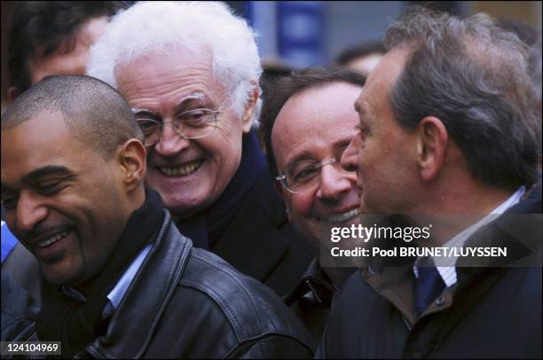 Demonstration against racism and antisemitism in memory of Ilan Halimi in Paris, France on February 26, 2006- Lionel Jospin, Dominique Sopo ,...