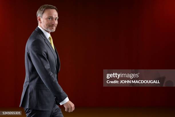 German Finance Minister Christian Lindner arrives for a meeting with the state premiers of the country's federal states on June 2, 2022 in Berlin.