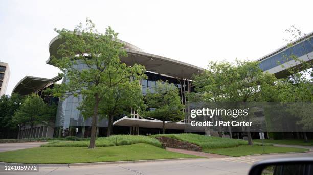 Police guard the entrance to the Natalie Building at the Saint Francis Hospital on June 2, 2022 in Tulsa, Oklahoma. A gunman killed four people in a...