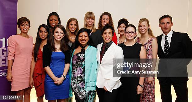 Glamour magazine Editor-in-Chief Cynthia Leive, honorees Isha Jain, Amber Koonce, Ally Bain, Jordana Alter Confino, Erica Fernandez, Senior Vice...