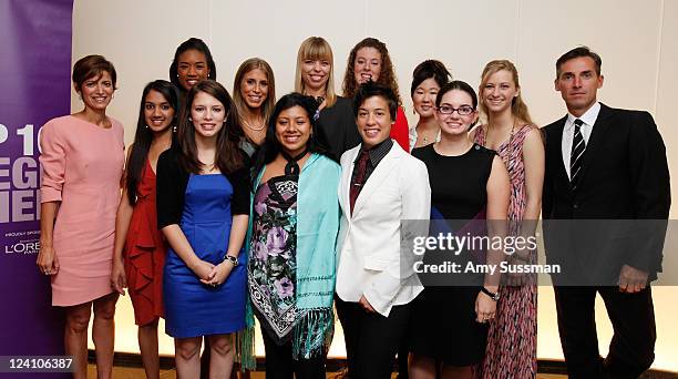 Glamour magazine Editor-in-Chief Cynthia Leive, honorees Isha Jain, Amber Koonce, Ally Bain, Jordana Alter Confino, Erica Fernandez, Senior Vice...