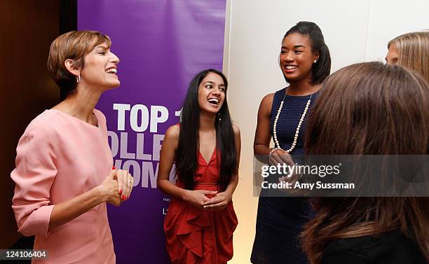 Glamour magazine Editor-in-Chief Cynthia Leive talks with honorees Isha Jain, Amber Koonce, Jordana Alter Confino and Ally Bain at the Glamour...