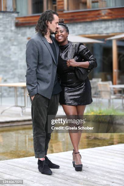 Dancer Motsi Mabuse and her husband Evgenij Voznyuk during the Strong Mind Retreat Charity Gala by Cathy Hummels at Kronthaler Hotel on June 2, 2022...