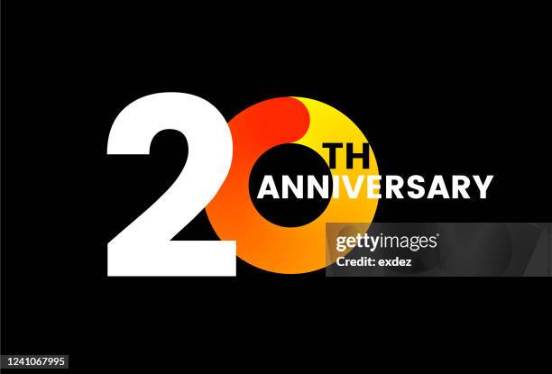 twenty years anniversary - 20th anniversary stock illustrations