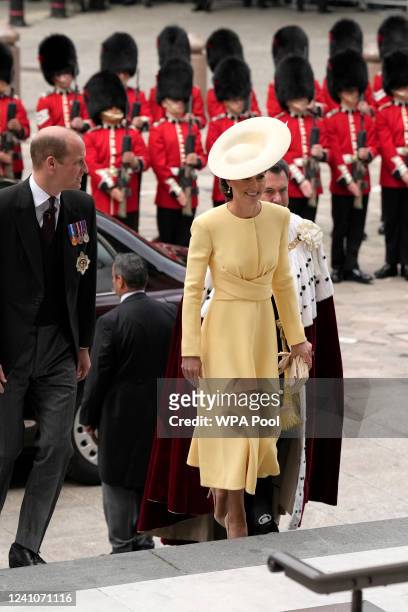 Prince William, Duke of Cambridge and Catherine, Duchess of Cambridge arrive for the National Service of Thanksgiving to Celebrate the Platinum...