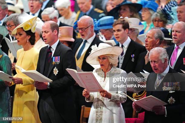 Catherine, Duchess of Cambridge, Prince William, Duke of Cambridge, Camille, Duchess of Cornwall and Prince Charles, Prince of Wales attend the...