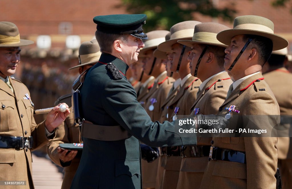 1 Rgr Members of The 1st Battalion, The Royal Gurkha Rifles receive their ...